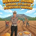 Satlantas Polrestabes Bandung Dukung Program Ketahanan Pangan Nasional Melalui Gerakan Penanaman Jagung